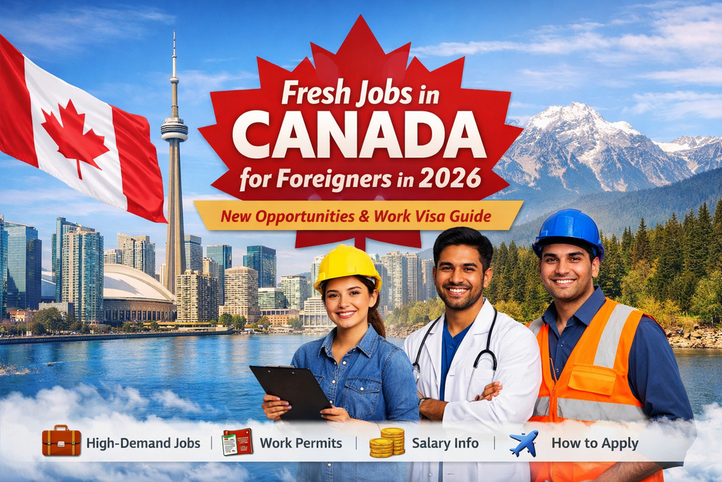 Fresh Jobs in Canada for Foreigners in 2026 – Latest Opportunities, Salaries & Work Visa Guide
